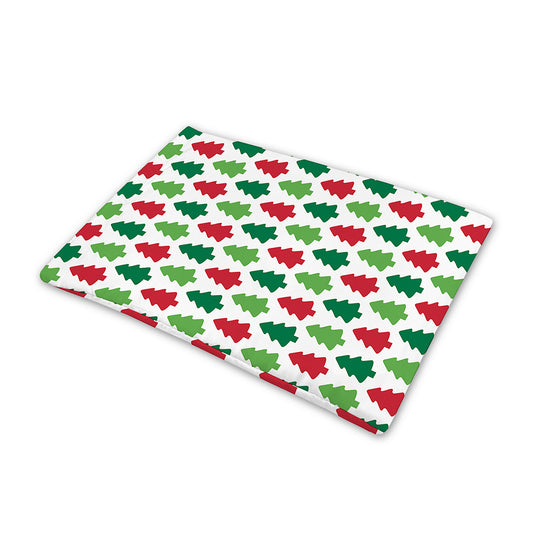Merry Christmas Tree Pattern Print Pet Cooling Mat Cover