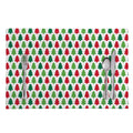 Merry Christmas Tree Pattern Print Placemat