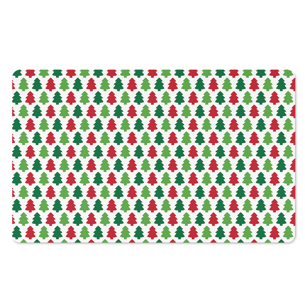 Merry Christmas Tree Pattern Print Polyester Doormat