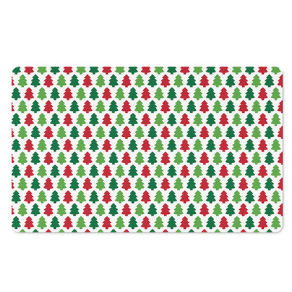 Merry Christmas Tree Pattern Print Polyester Doormat