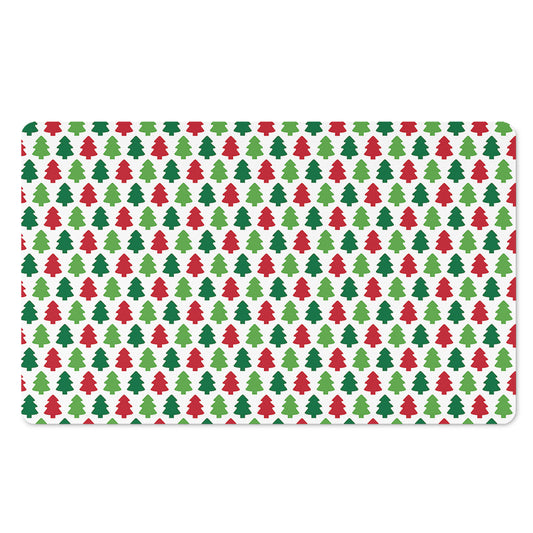 Merry Christmas Tree Pattern Print Polyester Doormat