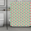 Merry Christmas Tree Pattern Print Polyester Shower Curtain