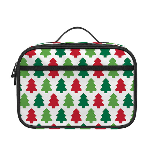 Merry Christmas Tree Pattern Print Portable Lunch Bag