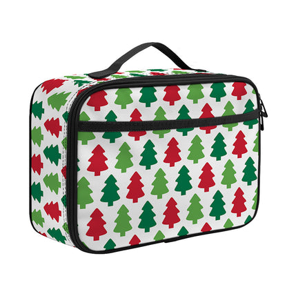 Merry Christmas Tree Pattern Print Portable Lunch Bag