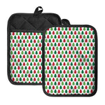 Merry Christmas Tree Pattern Print Pot Holders With Pocket