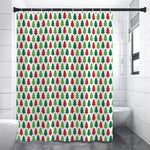 Merry Christmas Tree Pattern Print Premium Shower Curtain