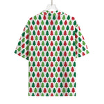 Merry Christmas Tree Pattern Print Rayon Hawaiian Shirt