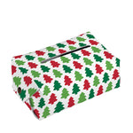 Merry Christmas Tree Pattern Print Rectangle Tissue Box Cover
