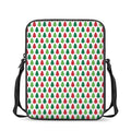 Merry Christmas Tree Pattern Print Rectangular Crossbody Bag