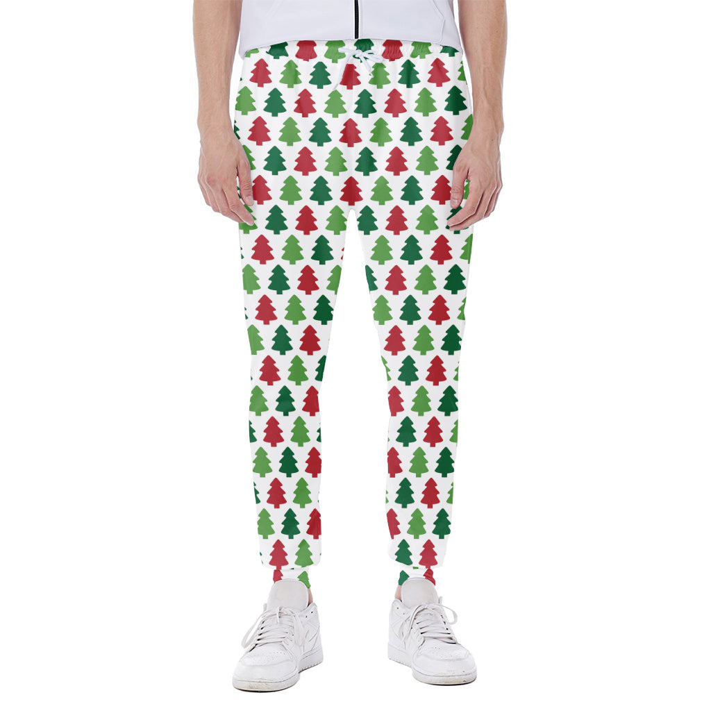 Merry Christmas Tree Pattern Print Scuba Joggers
