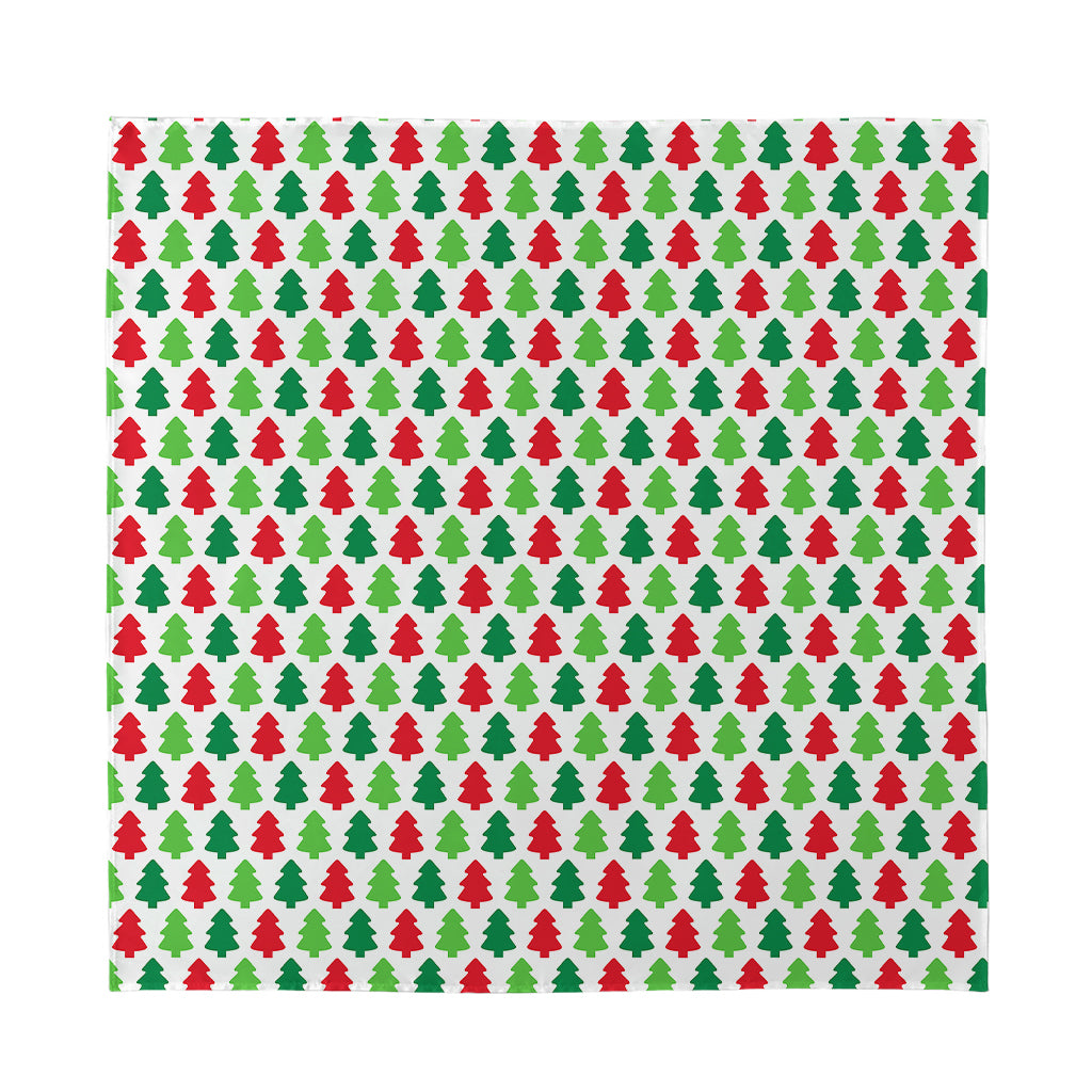 Merry Christmas Tree Pattern Print Silk Bandana