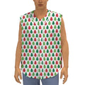 Merry Christmas Tree Pattern Print Sleeveless Baseball Jersey