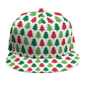 Merry Christmas Tree Pattern Print Snapback Cap