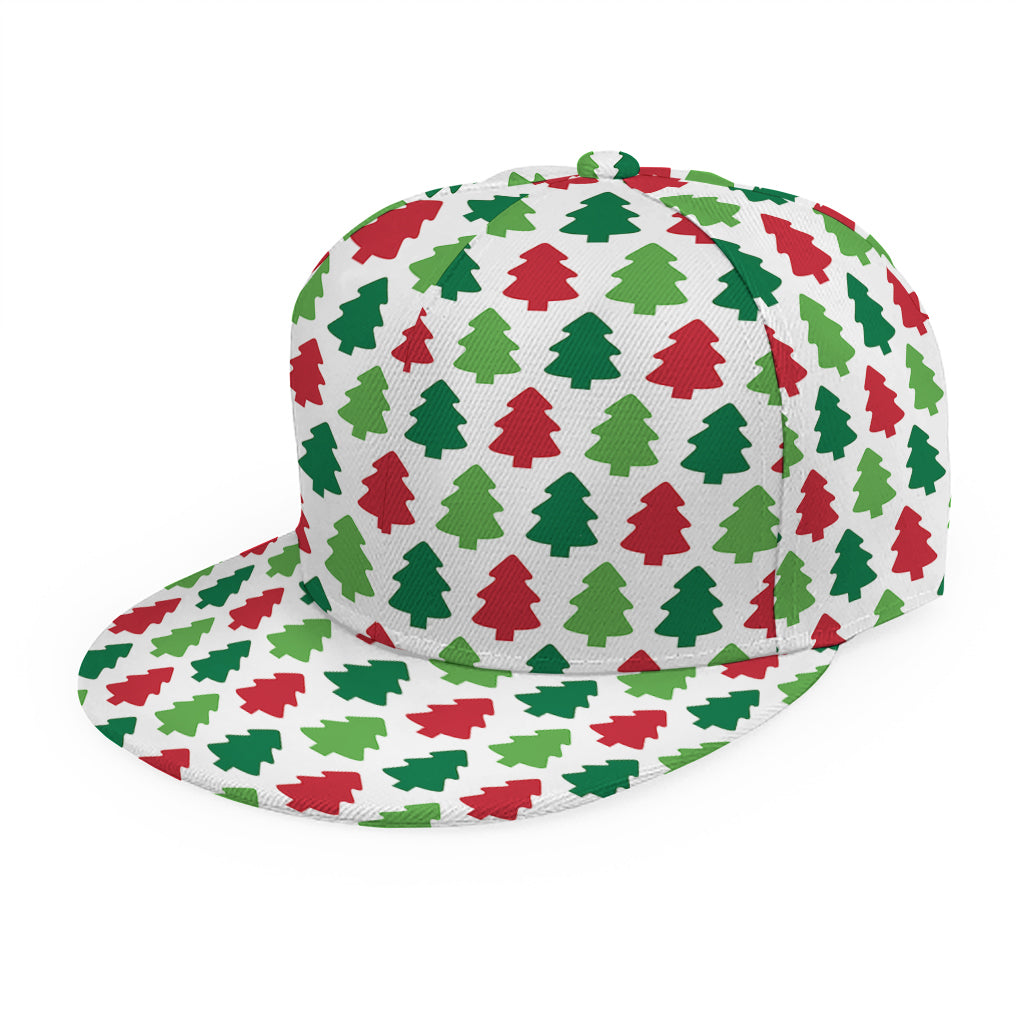 Merry Christmas Tree Pattern Print Snapback Cap