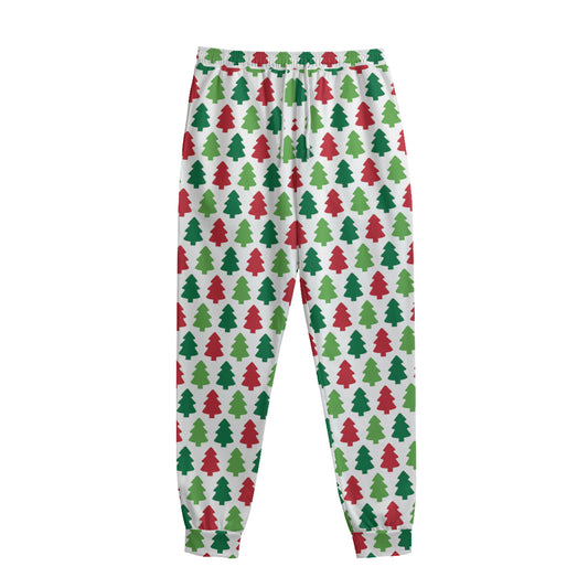 Merry Christmas Tree Pattern Print Sweatpants