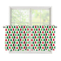 Merry Christmas Tree Pattern Print Tier Curtains