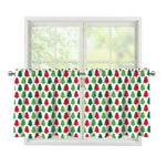 Merry Christmas Tree Pattern Print Tier Curtains