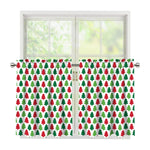 Merry Christmas Tree Pattern Print Tier Curtains