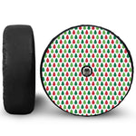 Merry Christmas Tree Pattern Print Tire Cover With Camera Hole