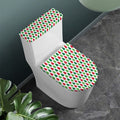 Merry Christmas Tree Pattern Print Toilet Lid And Tank Cover Set