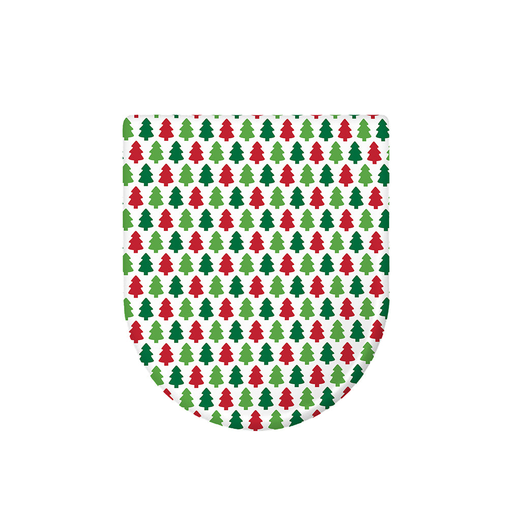 Merry Christmas Tree Pattern Print Toilet Lid Cover