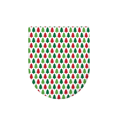 Merry Christmas Tree Pattern Print Toilet Lid Cover