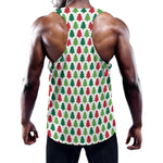 Merry Christmas Tree Pattern Print Training Tank Top