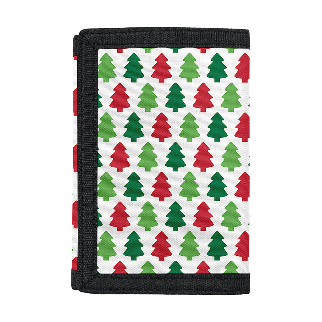 Merry Christmas Tree Pattern Print Trifold Wallet