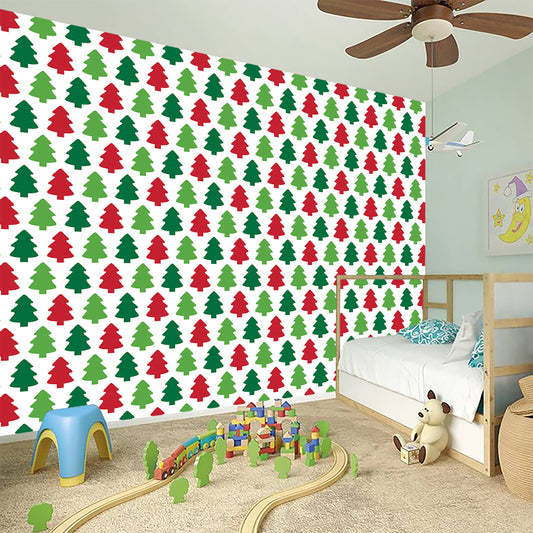 Merry Christmas Tree Pattern Print Wall Sticker