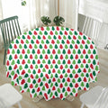 Merry Christmas Tree Pattern Print Waterproof Round Tablecloth