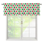 Merry Christmas Tree Pattern Print Window Valance