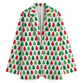 Merry Christmas Tree Pattern Print Women's Blazer