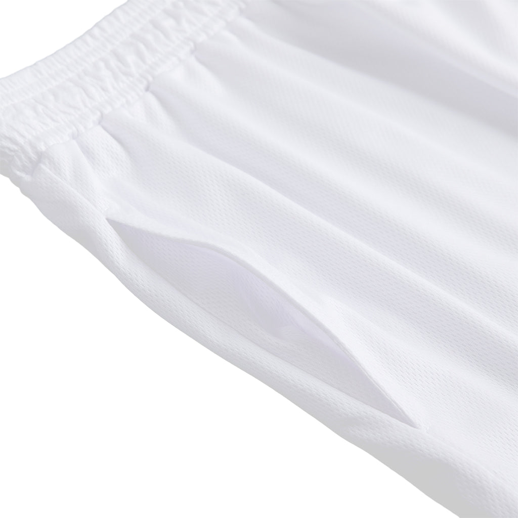 White And Blue USA Star Pattern Print Mesh Shorts