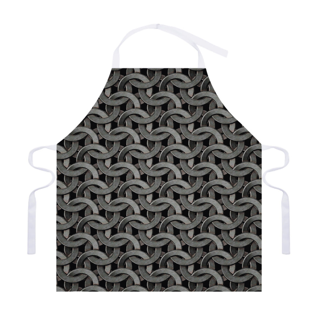 Metal Chainmail Pattern Print Adjustable Apron