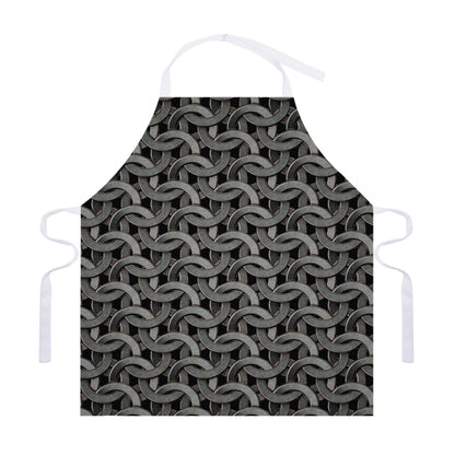 Metal Chainmail Pattern Print Adjustable Apron