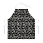 Metal Chainmail Pattern Print Adjustable Apron