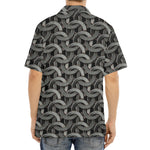 Metal Chainmail Pattern Print Aloha Shirt