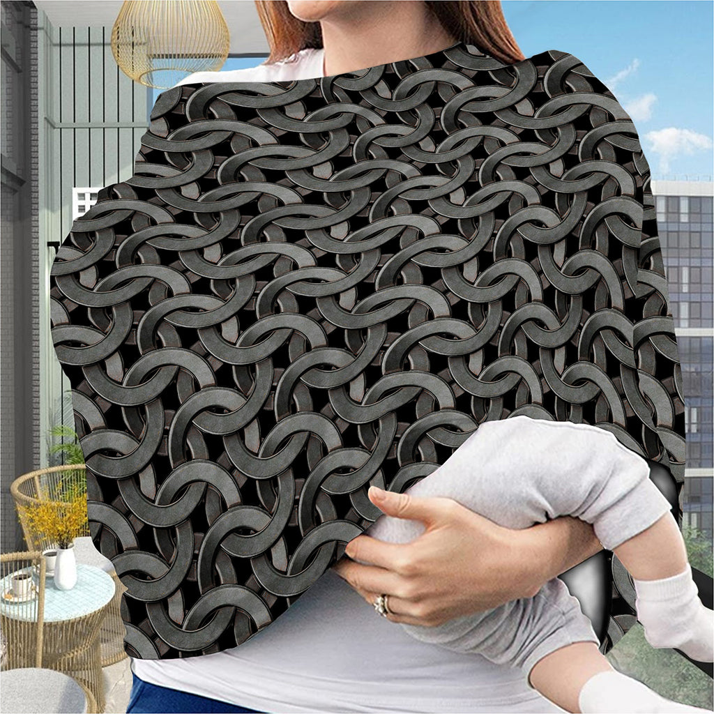 Metal Chainmail Pattern Print Baby Seat Cover