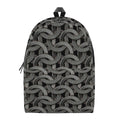 Metal Chainmail Pattern Print School Backpack