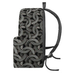 Metal Chainmail Pattern Print Backpack