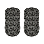 Metal Chainmail Pattern Print Bar Stool Covers