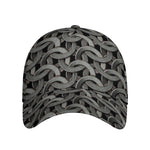 Metal Chainmail Pattern Print Baseball Cap