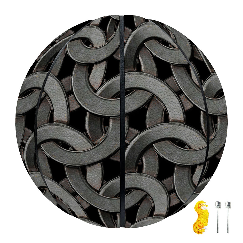 Metal Chainmail Pattern Print Basketball