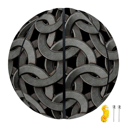Metal Chainmail Pattern Print Basketball