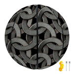 Metal Chainmail Pattern Print Basketball