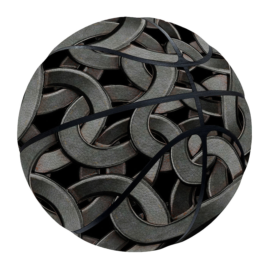 Metal Chainmail Pattern Print Basketball