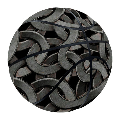 Metal Chainmail Pattern Print Basketball