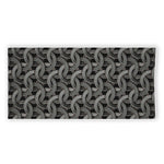 Metal Chainmail Pattern Print Beach Towel