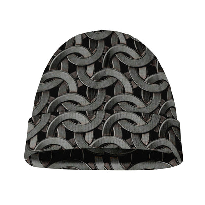 Metal Chainmail Pattern Print Beanie