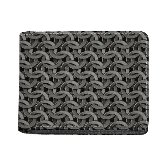 Metal Chainmail Pattern Print Bifold Wallet